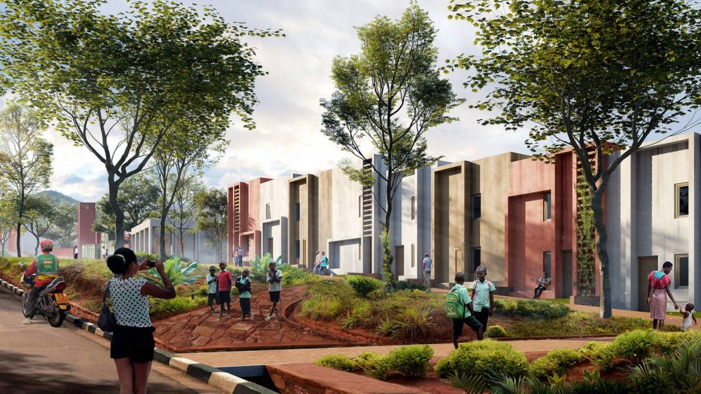 Sfeerimpressie van het Rugamara Park Estate in Kigali, de hoofdstad van Rwanda.